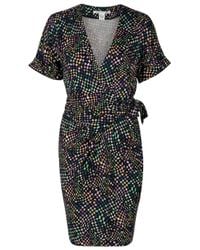Diane von Furstenberg | Black Printed Silk Chiffon Dress - Multicolor | Lyst