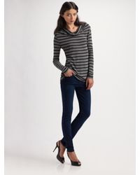 7 For All Mankind | Purple High-waist Skinny Jeans | Lyst