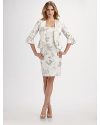Armani | Natural Floral Taffeta Blouse Jacket | Lyst