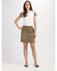 Burberry Brit | Green Cotton Pencil Skirt | Lyst