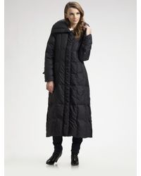 Cole Haan | Black Long Down Coat | Lyst