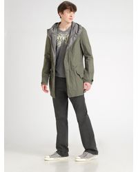 Converse | Green Hooded Dobby Jacket for Men | Lyst