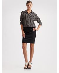 Diane von Furstenberg | Black Dvf Shilah Slit Ceramic Pencil Skirt | Lyst