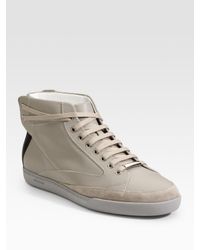 Dior Homme | Natural High-top Leather Sneakers for Men | Lyst