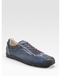 Dolce & Gabbana | Blue Denim Sneakers for Men | Lyst
