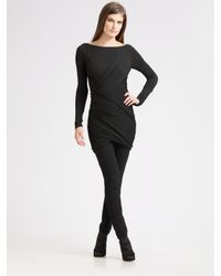 Donna Karan | Black Slim Wool Pants | Lyst