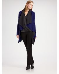 Eileen Fisher | Black Ponte Bootcut Pants | Lyst