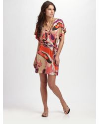Emilio Pucci | Black Printed Lurex Coverup | Lyst