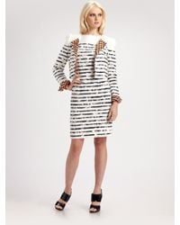 ESCADA | White Dorret Crayola Stripe Dress | Lyst