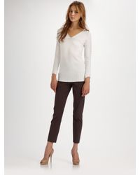 Lavia18 | White Stretch Capri Pants | Lyst