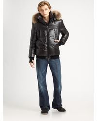 Mackage | Black Fur-lined Down Jacket for Men | Lyst