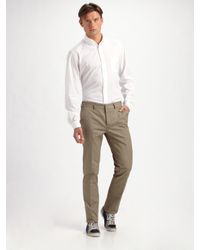 Prada | White Cotton Point Collar Dress Shirt for Men | Lyst