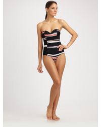 Rosa Cha | Black Striped One-piece Swimsuit | Lyst
