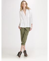 Theory | Green Malinda Cargo Pants & Belt | Lyst