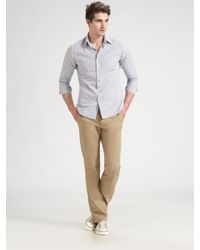 Theory | Blue Striped Sportshirt for Men | Lyst