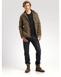 Vince | Green Broken Twill Army Coat for Men | Lyst
