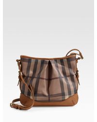 Burberry | Brown Smoke Check Crossbody Bag | Lyst