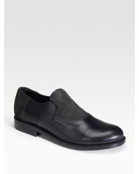 Comme des Garçons | Black Reversed Leather and Suede Loafers | Lyst