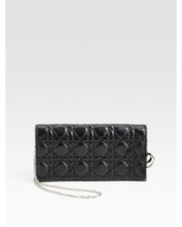 Dior | Black Cannage Small Evening Clutch | Lyst