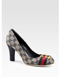 Gucci | Black Gg Logo Pumps | Lyst