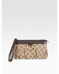 Gucci | Natural Wrist Wallet D-gold Wristlet | Lyst
