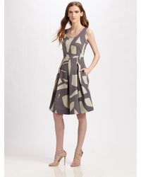Lavia18 | Natural Pleated Stretch-knit Dress | Lyst
