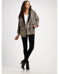 Loeffler Randall | Multicolor Leopard-print Double-breasted Coat | Lyst