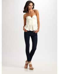 Parker | Natural Bustier Top | Lyst