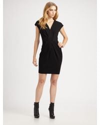 Shoshanna | Black V-neck Sheath Dress | Lyst