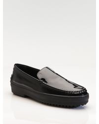Tod's | Black Patent Leather Loafers | Lyst