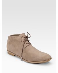 Tod's | Natural Fondo Polacco Suede Ankle Boots | Lyst