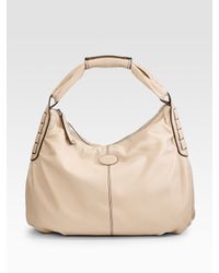 Tod's | Gray Ivy Sacca Grande Hobo | Lyst