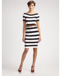 Weekend by Maxmara | Blue Stripe Knit Dress | Lyst