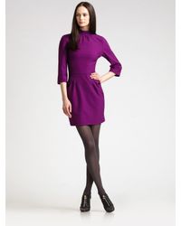 Z Spoke by Zac Posen | Purple Mock Turtleneck Jersey Dress | Lyst