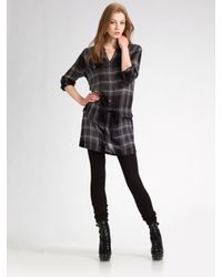 Burberry Brit | Gray Check Shirt Dress | Lyst