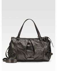 Burberry | Black Metallic Leather Diaper Bag | Lyst