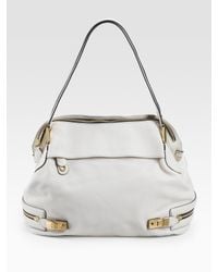 Chloé | White Cary Large Leather Shoulder Bag | Lyst