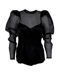 Thomas Wylde | Black Surrender Chiffon Blouse | Lyst