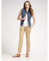 Tory Burch | Green Seymour Pleated Pants | Lyst