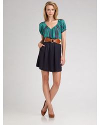 Twelfth Street Cynthia Vincent | Blue Belted Skirt | Lyst