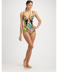 Rosa Cha | Multicolor Watercolor Monokini Swimsuit | Lyst