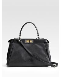 Fendi | Black Small Peekaboo | Lyst