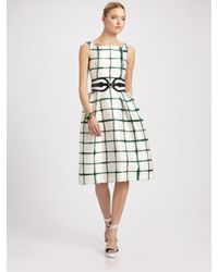 Oscar de la Renta | White Shibori Dyed Tulip Dress | Lyst