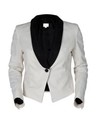 Boy by Band of Outsiders | White Cropped Linen Blazer | Lyst