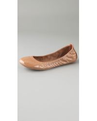 Tory Burch | Brown Eddie Patent Leather Ballet Flats | Lyst