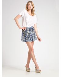 Gryphon | Blue Tie-dye Sequin Mini Skirt | Lyst