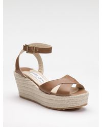 Jimmy Choo | Brown Pepper Platform Espadrilles | Lyst