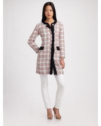 MILLY | Metallic Fringe Coat | Lyst