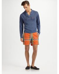 Polo Ralph Lauren | Blue Linen Hooded Pullover for Men | Lyst