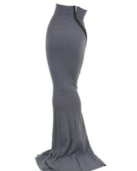 Haider Ackermann | Gray Stretch Felted Wool Jersey Skirt | Lyst